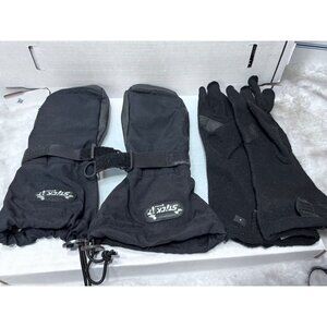 Stick It! Grandos black Adult Ski Gloves & Mittens Combo  women size Small